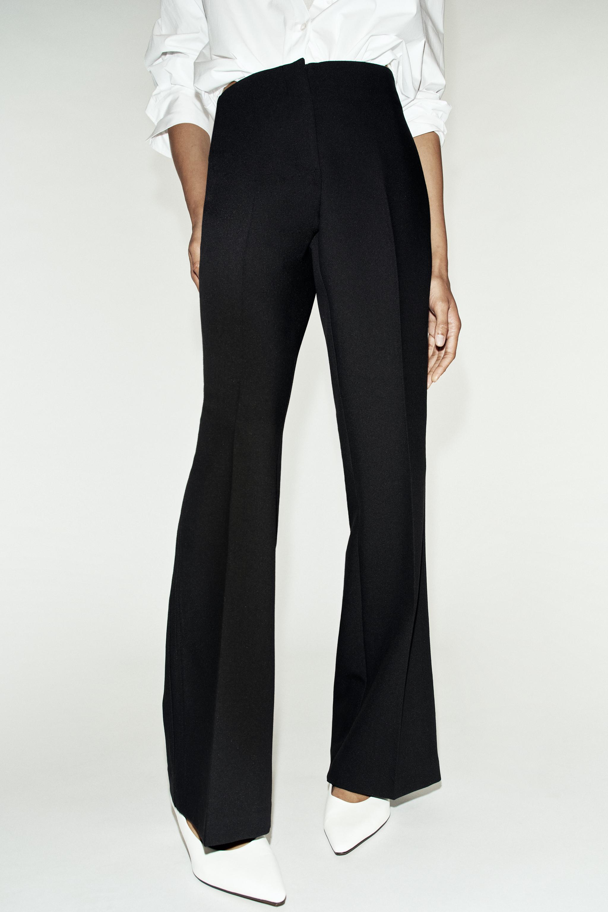 LOW-RISE FLARE PANTS