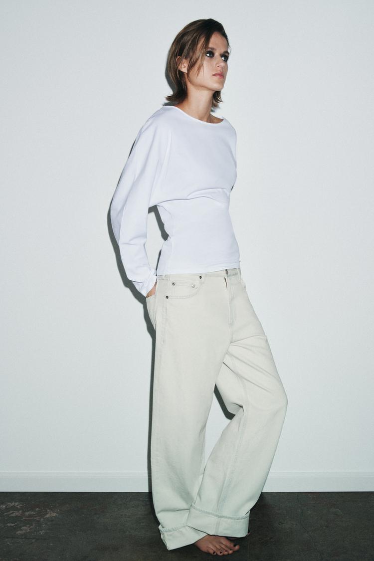 ZARA HEAVY COTTON LONG SLEEVE T-SHIRT