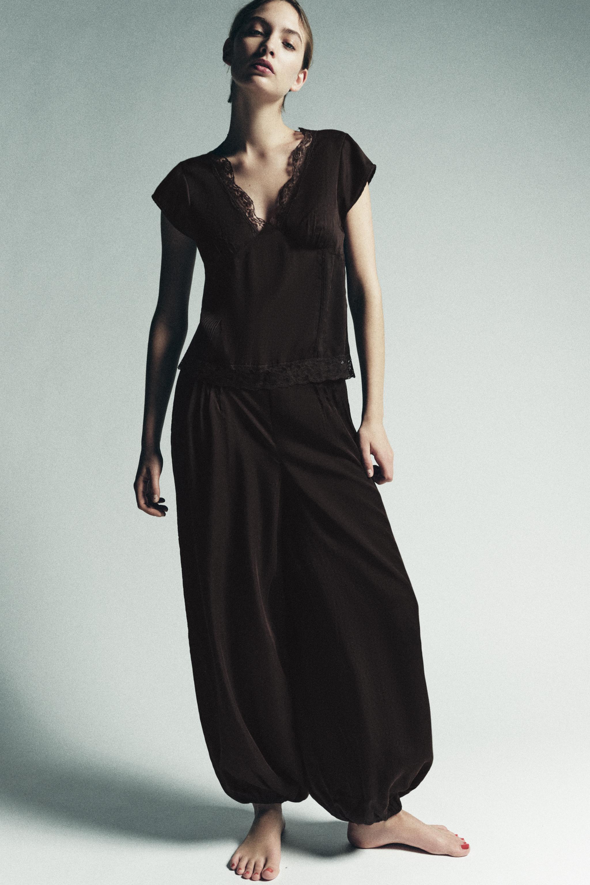 PANTALON BOUFFANT EN LYOCELL 100%