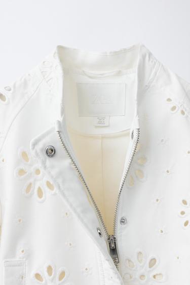 BLOUSON BRODERIE SUISSE - Blanc de Zara - Image 6