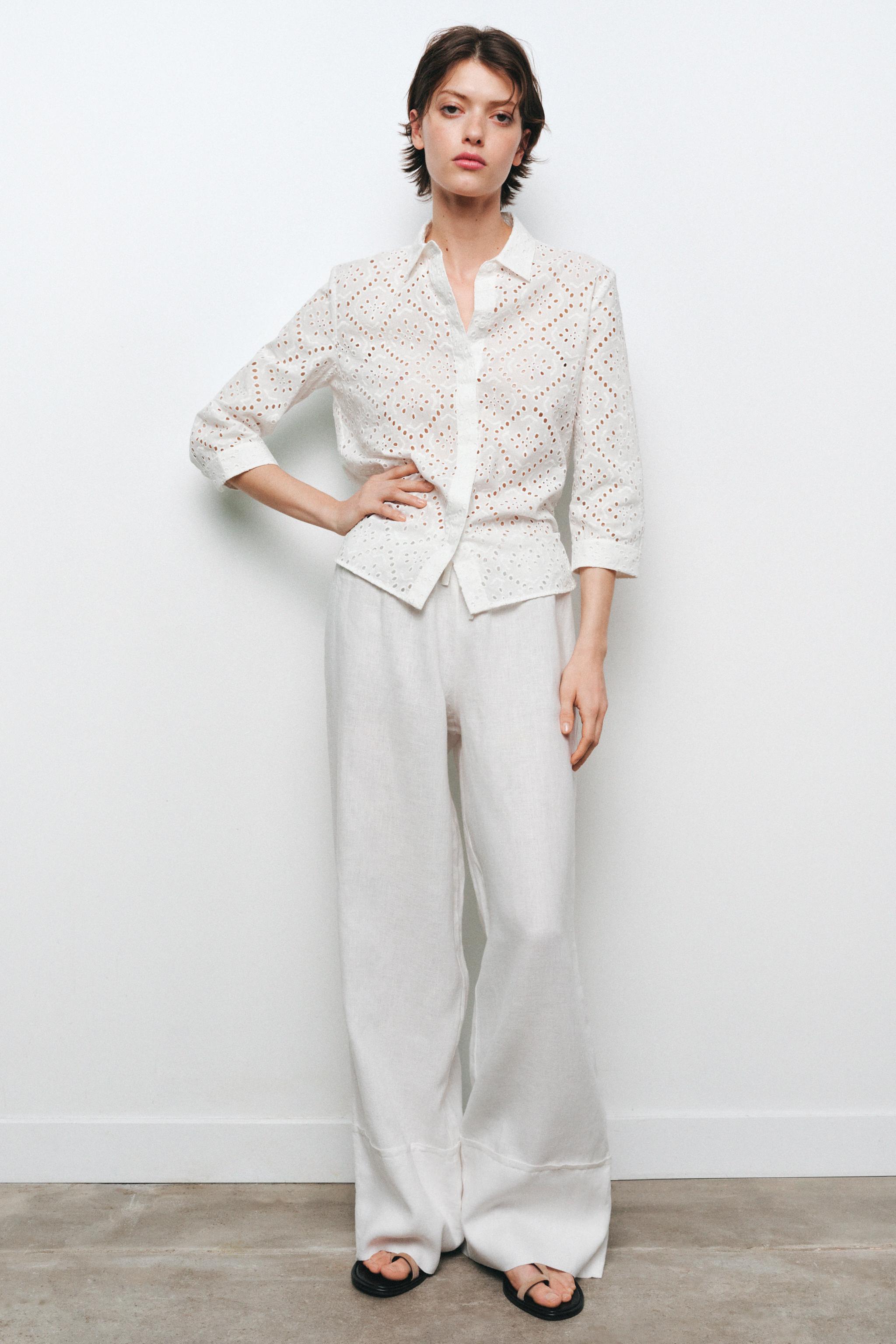 LOHEN EYELET SHIRT ホワイト LOHEN EYELET SHIRT ホワイト