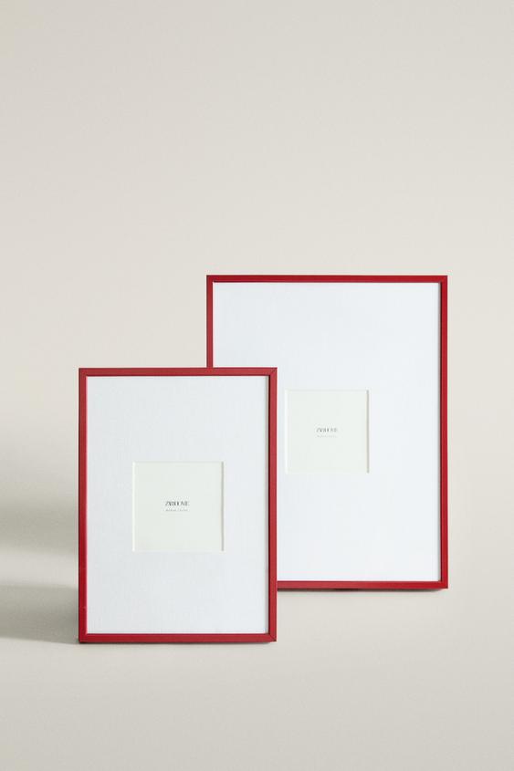 Zara METAL PHOTO FRAME PASSE-PARTOUT - 紅色 - 圖片 0