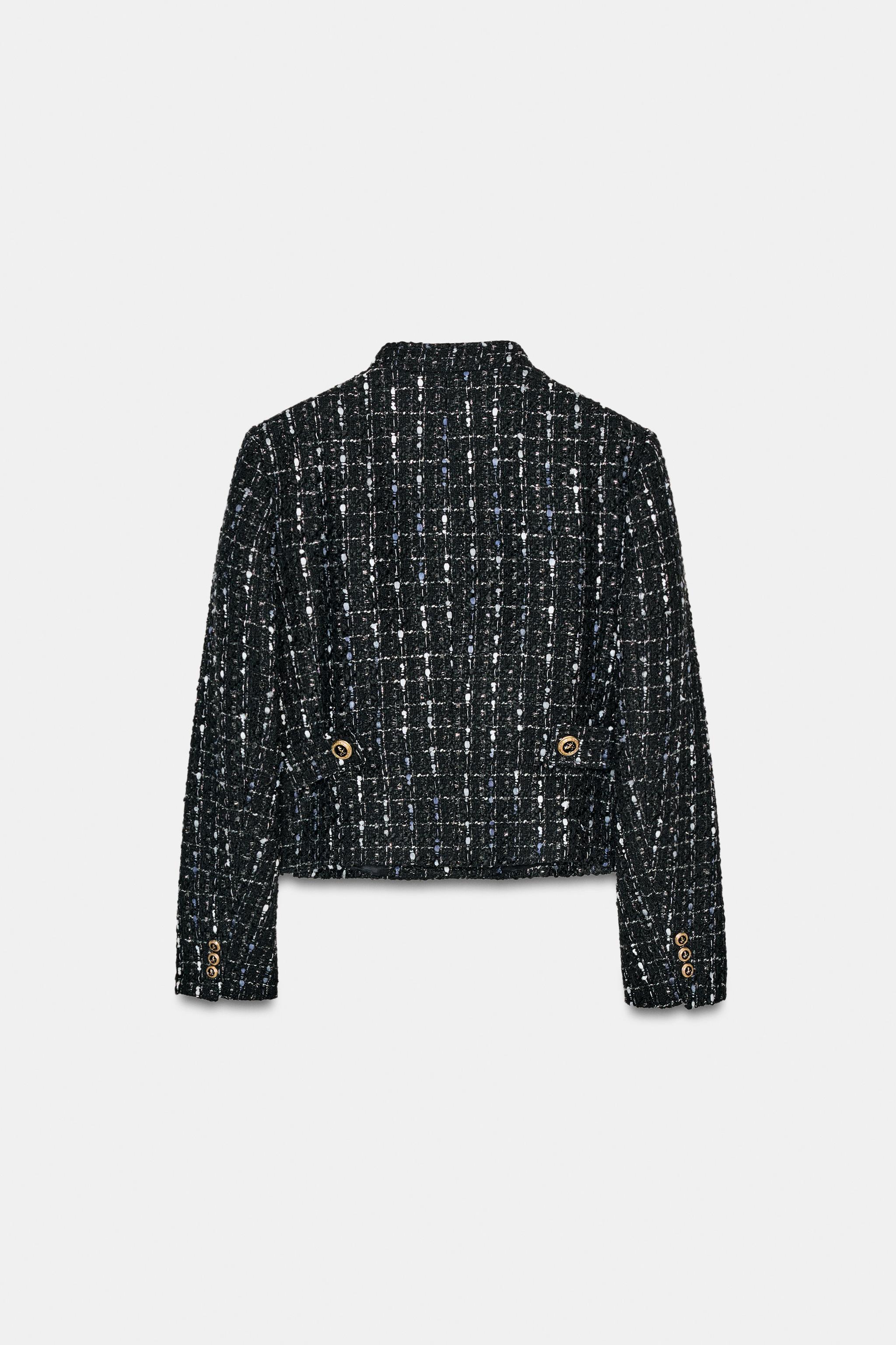 METALİK İPLİ DOKULU BLAZER - Görsel 11