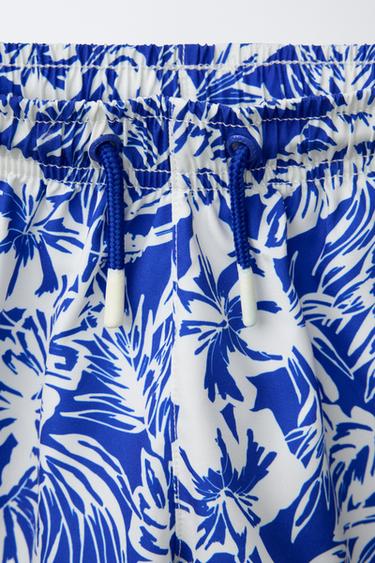 6-14 ANS/ SHORT DE BAIN À FEUILLES - Bleu roi de Zara - Image 2