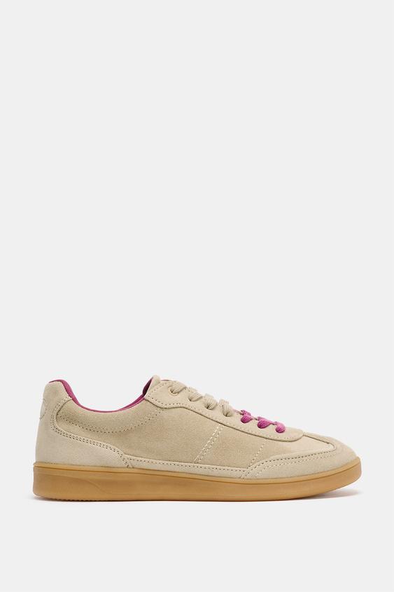 CONTRAST SNEAKERS - Sand Brown by Zara - Image 0