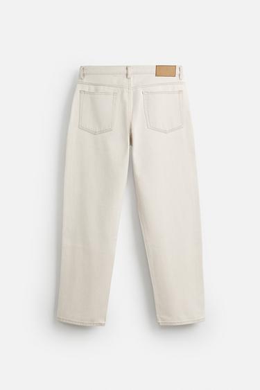 REGULAR STRAIGHT-LEG JEANS - Ecru by Zara - Image 7