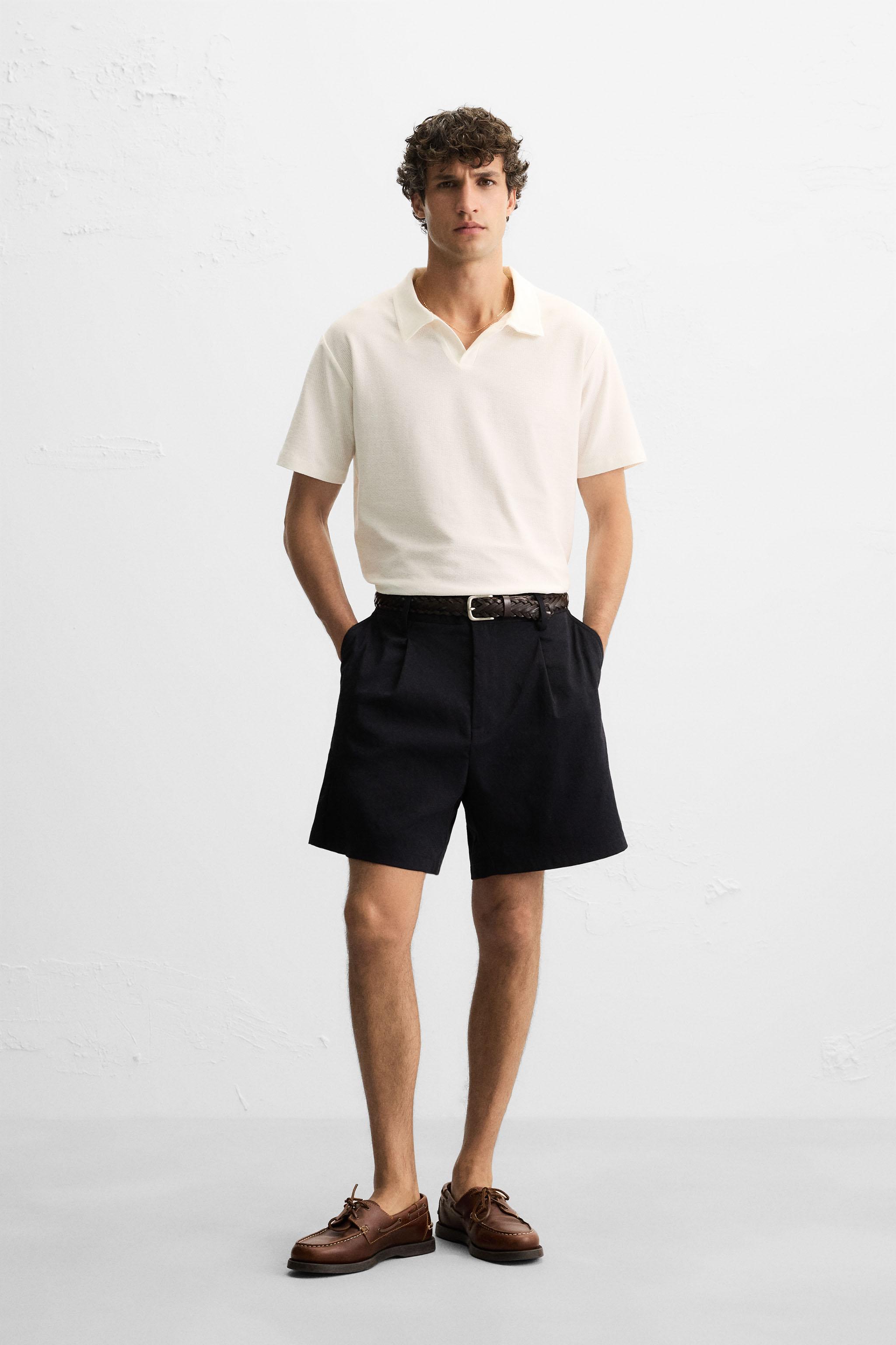 テクスチャーポロシャツ - オフホワイト | ZARA Japan / 日本