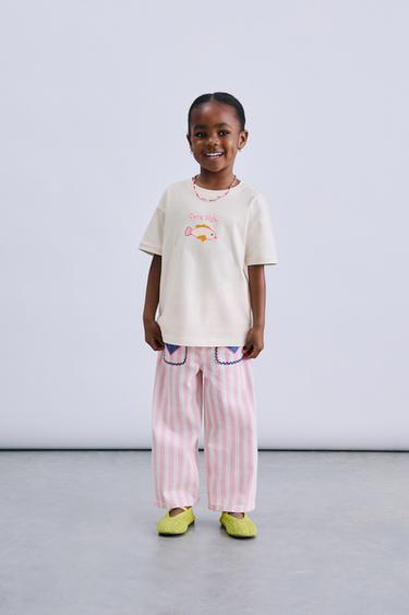 FISH EMBROIDERY T-SHIRT - Ecru by Zara