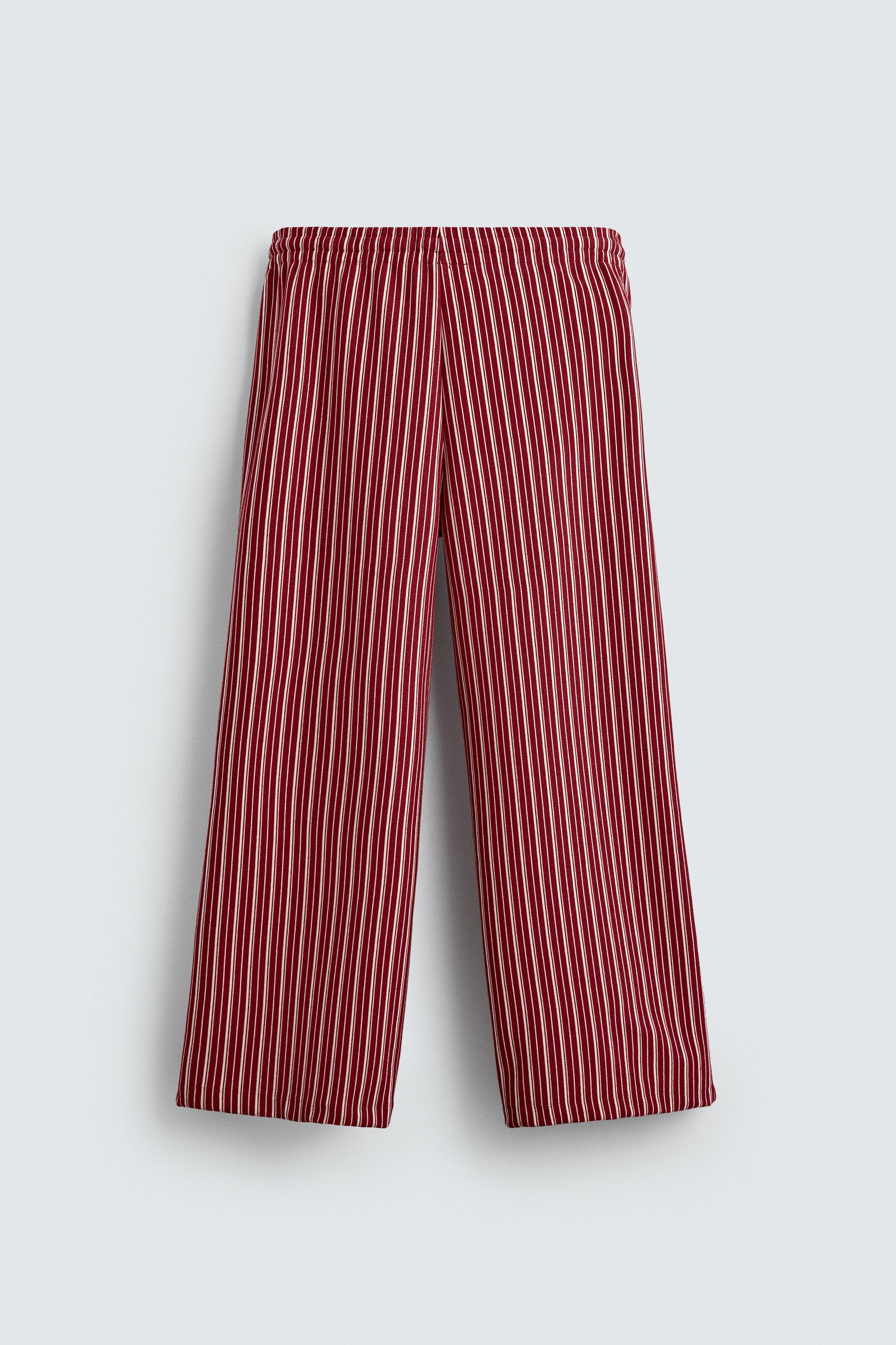 STRIPED RELAXED FIT PANTS