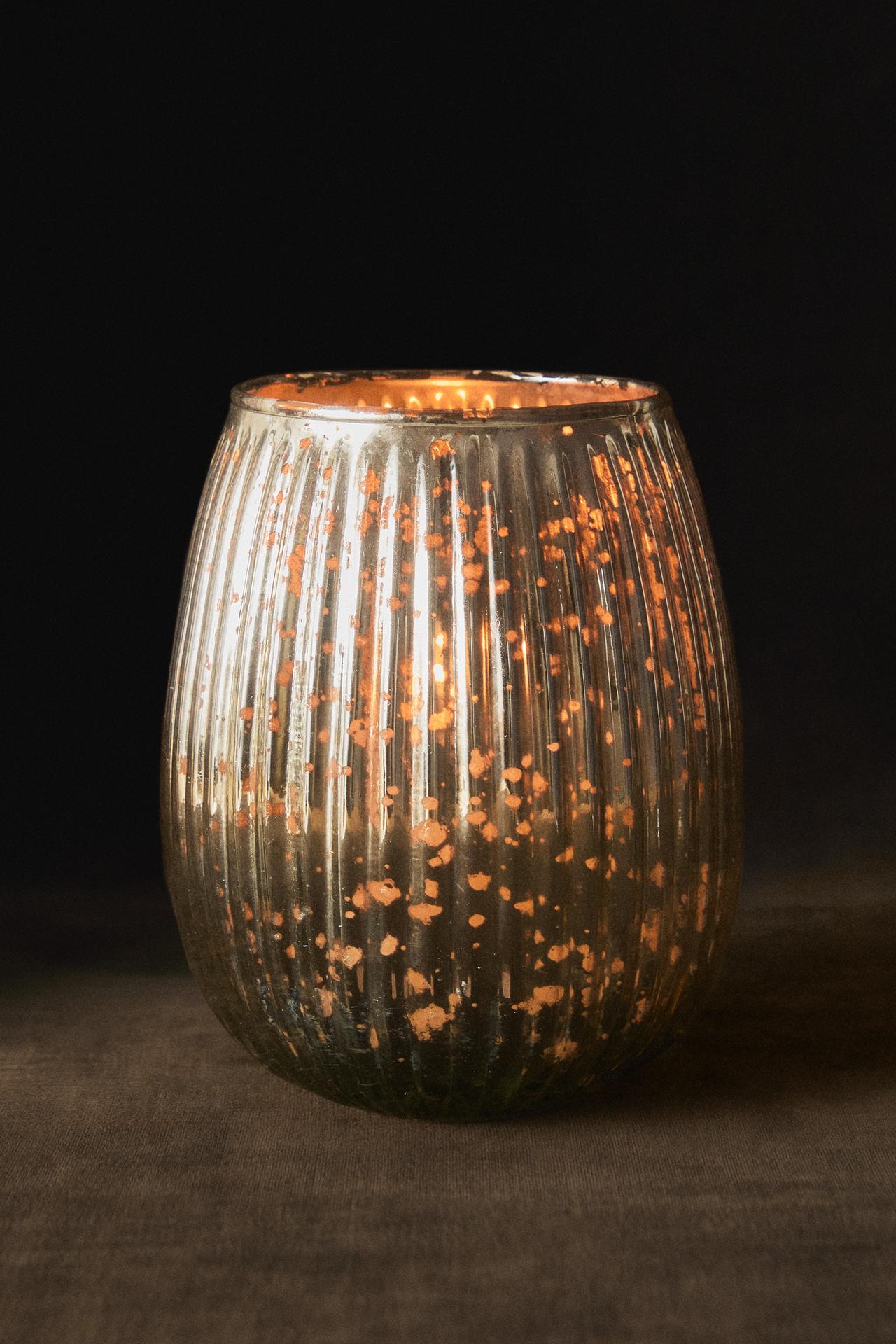 CHRISTMAS MERCURY DECORATIVE VASE — Silver