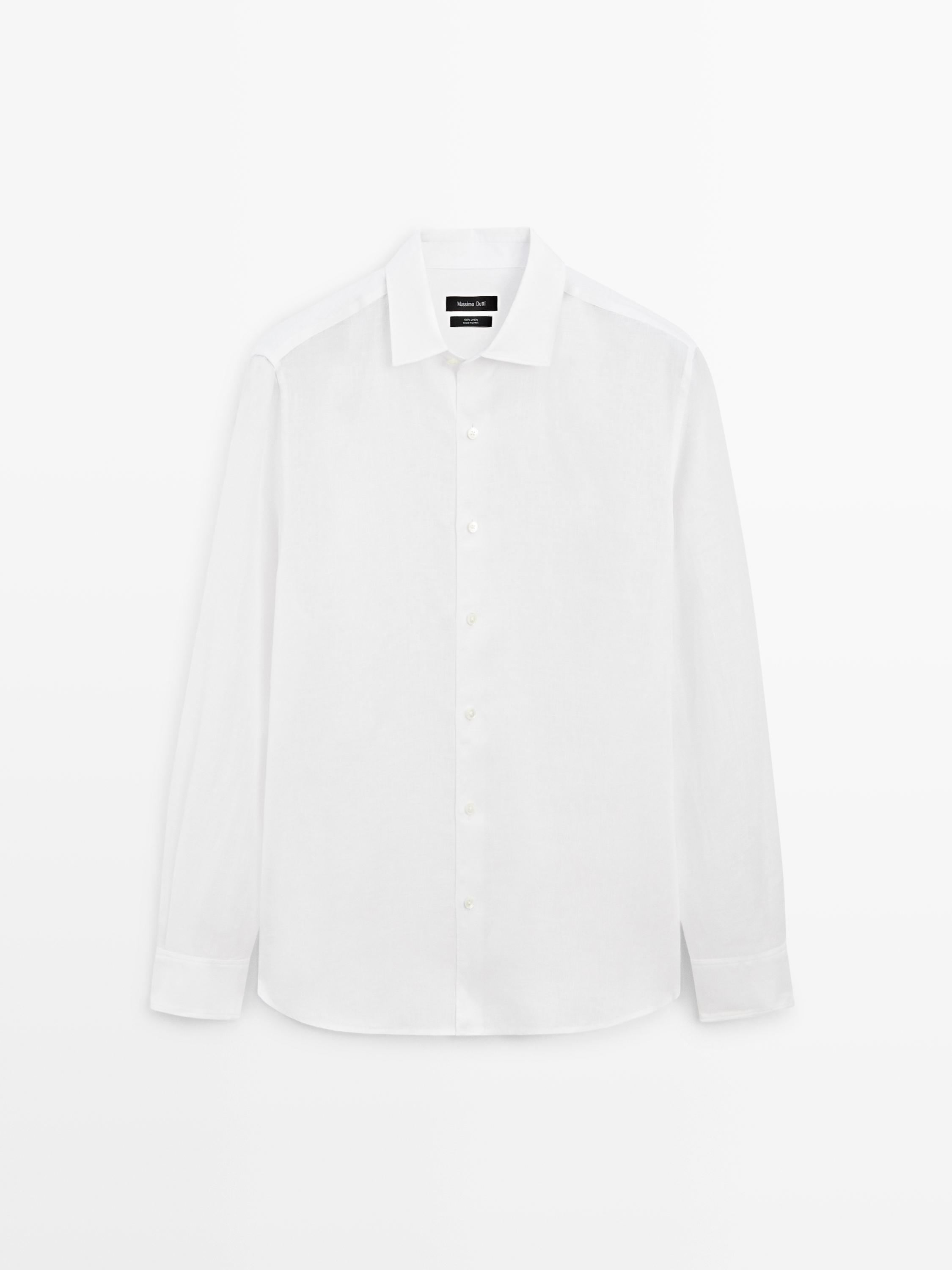 Lightweight regular fit linen shirt