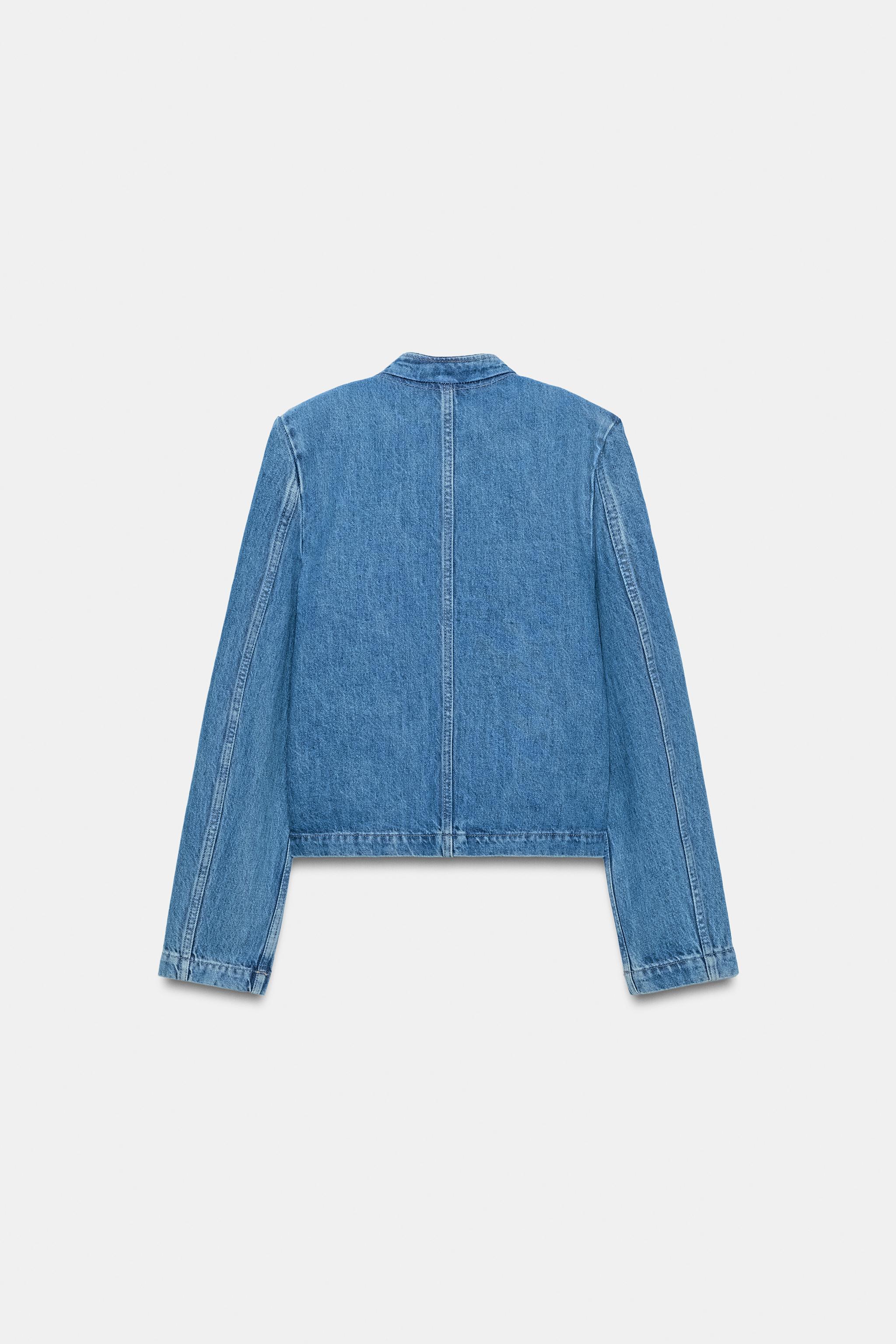 ZW COLLECTION OMUZ DETAYLI DENIM CEKET - Görsel 9