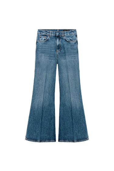 ZW COLLECTION HIGH-WAIST FLARE JEANS - Mid-blue by Zara