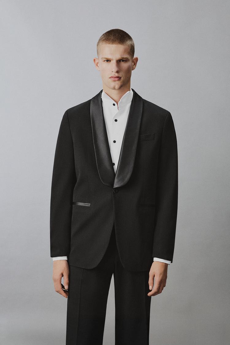 ZARA SHAWL LAPEL TUXEDO BLAZER