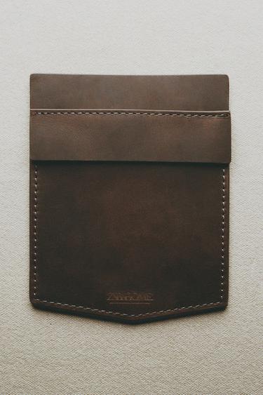 LEATHER CARPENTER POCKET - Brown by Zara - Image 5