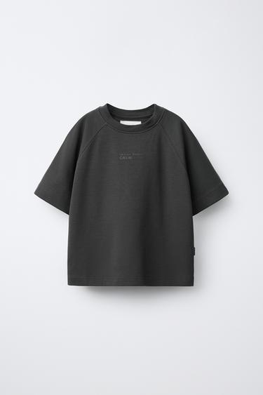 CONJUNTO CAMISETA Y BERMUDA INTERLOCK - Antracita oscuro de Zara