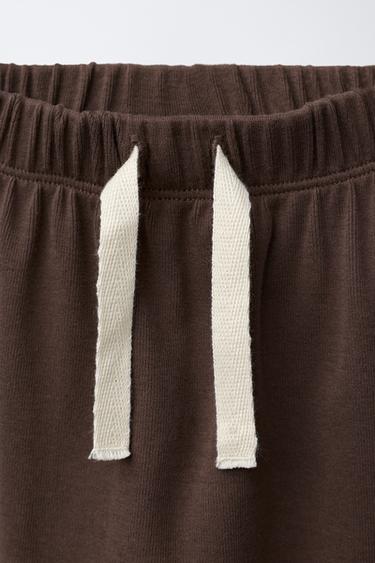 PLAIN T-SHIRT AND TROUSERS SET - Brown by Zara - Image 3