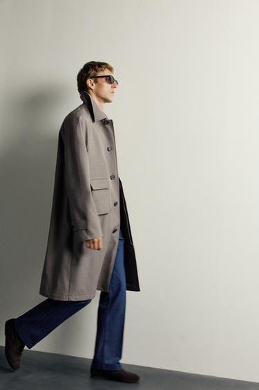 TRENCH CUADROS AARON LEVINE X ZARA - tostado de Zara