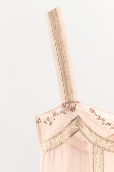 TOP EN DENTELLE AVEC FANTAISIE - Rose de Zara - Image 5