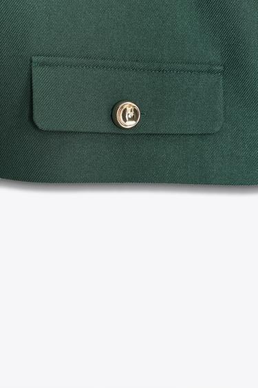 SHORT WAISTCOAT WITH FLAPS - Dark green by Zara - Image 5