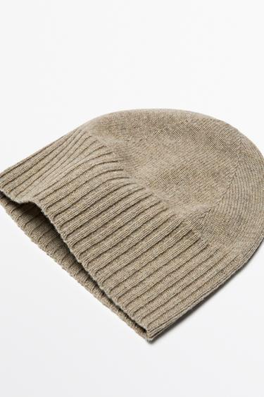 Wool and cashmere knit beanie — Light brown 2