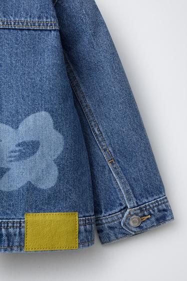 VESTE EN JEAN IMPRIMÉE - Bleu moyen de Zara - Image 3