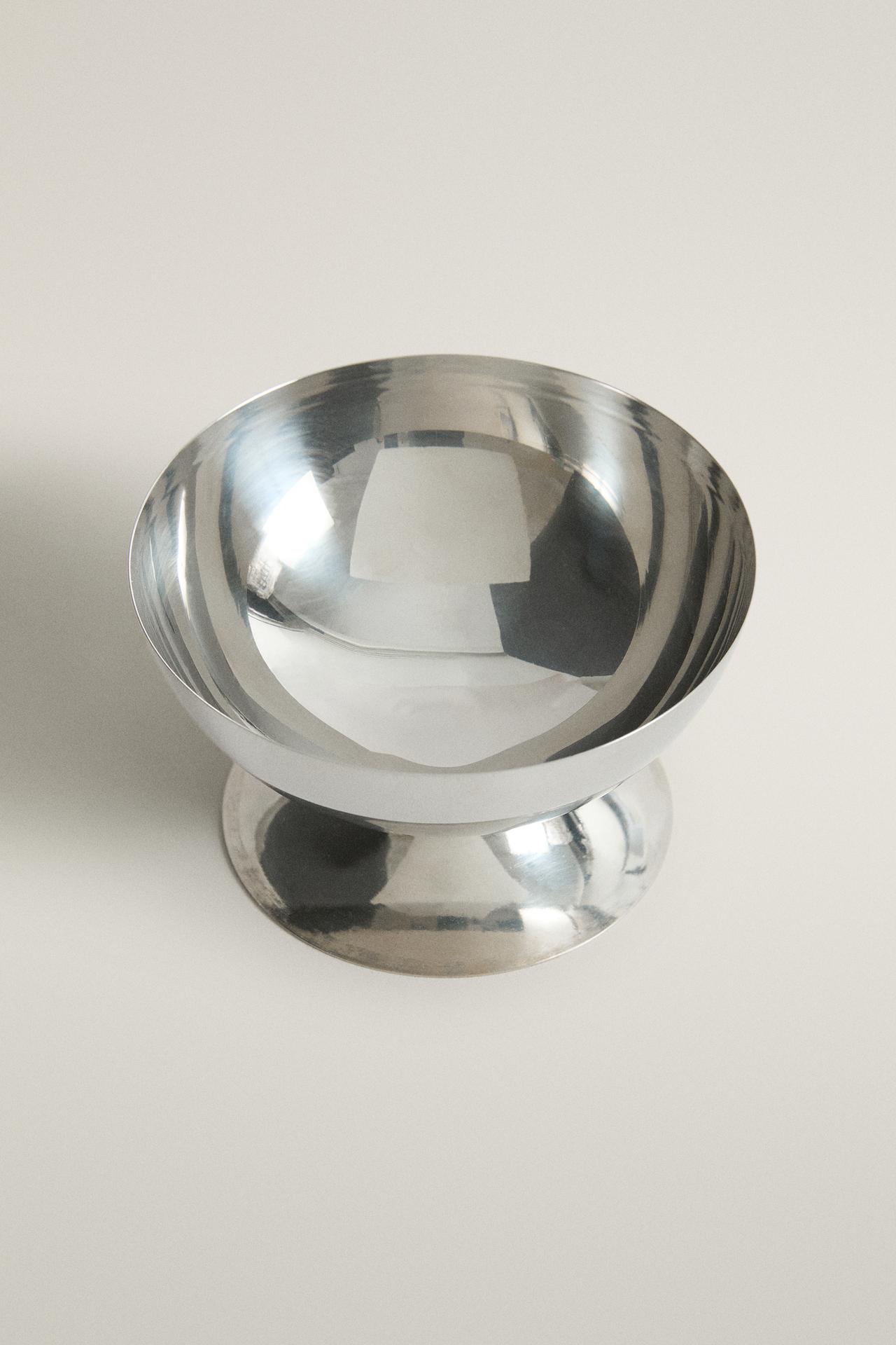 METALLIC SHINE ICE-CREAM CUP — Steel