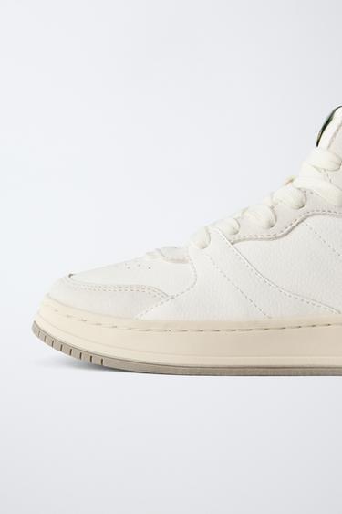 BASIC HIGH-TOP SNEAKERS - White by Zara - Image 3
