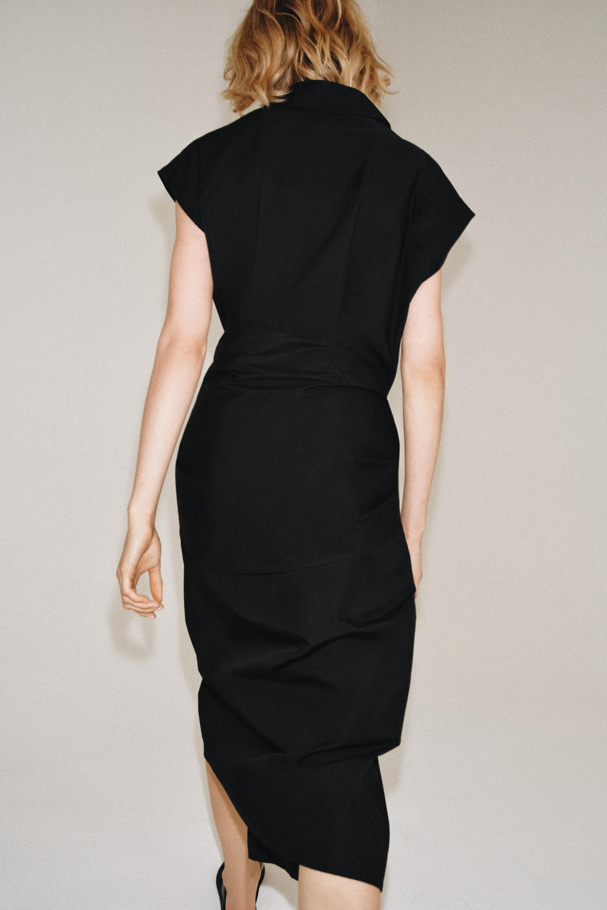 Женские платья Zara ZW COLLECTION SASH SHIRT DRESS — фото 3