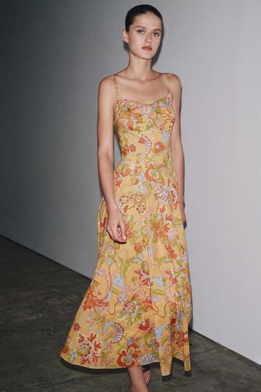 ROBE IMPRIMÉE FLEURS ZW COLLECTION - Multicolore de Zara - Image 3
