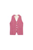 ÇİZGİLİ KETEN MİDİ ETEK - Görsel 2