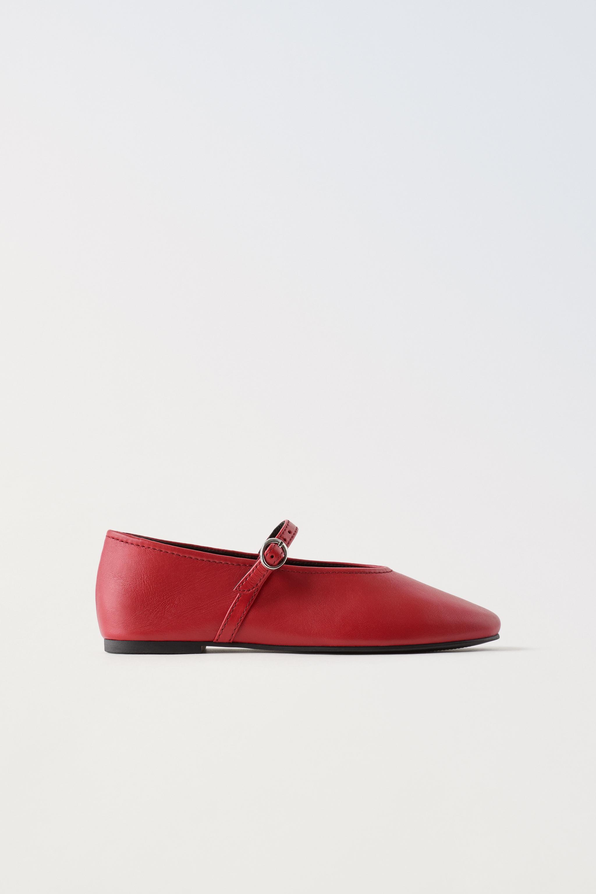 Zara leather fashion ballet flats