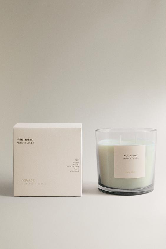 (620 G) VELA AROMÁTICA WHITE JASMINE - Branco da Zara - Imagem 0