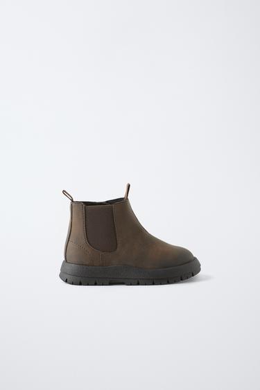 ELASTIC BOOTS - Brown by Zara - Image 0