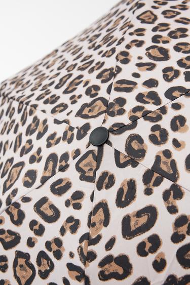 ANIMAL PRINT FOLDING UMBRELLA - Leopard by Zara - Image 3