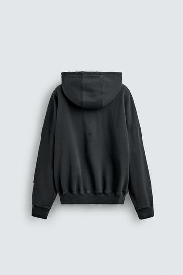 SWEAT À CAPUCHE ET POCHE KANGOUROU X SR_A - Bleu de Zara - Image 7