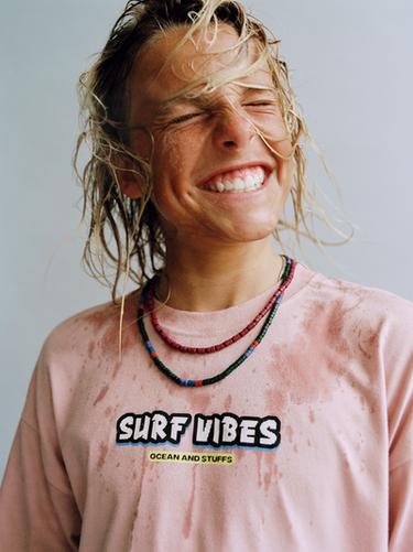 SURF PRINT T-SHIRT - Pink by Zara