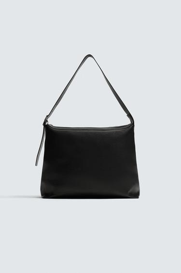 LEATHER TOTE BAG - Black by Zara