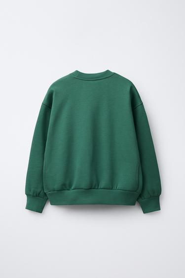 ENSEMBLE DE JOGGING AVEC SWEAT ET JOGGER À INSCRIPTION BRODÉE - Vert de Zara - Image 2