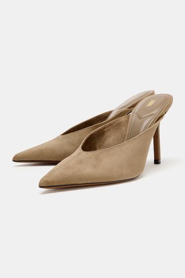 MULES À TALONS HAUTS - Marron sable de Zara - Image 3