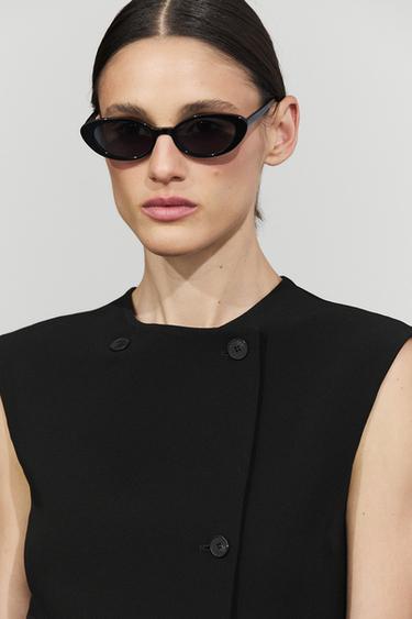 Buttoned midi dress — Black 1