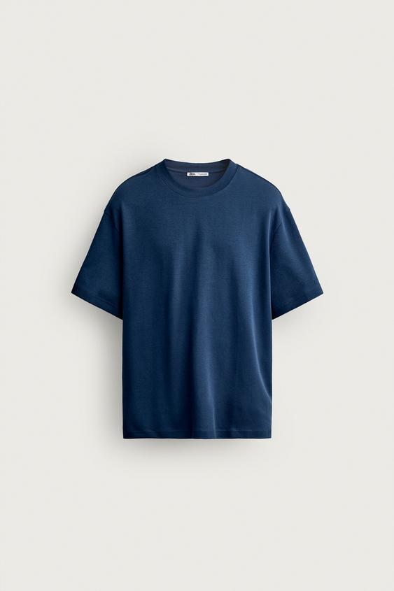 CAMISETA RELAXED FIT - Marino de Zara - Imagen 0