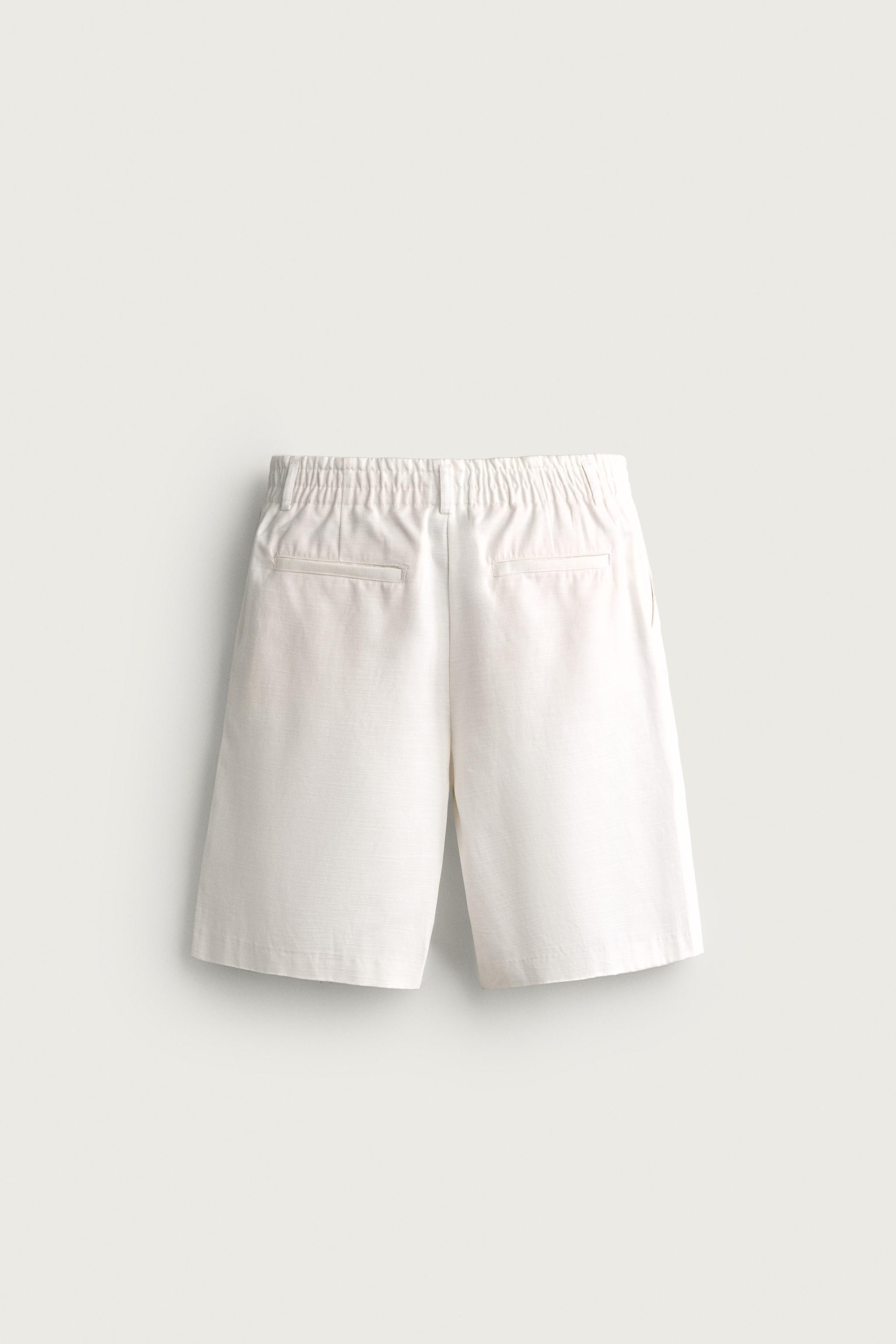 Мужские шорты Zara COTTON-LYOCELL WIDE FIT SHORTS — фото 8