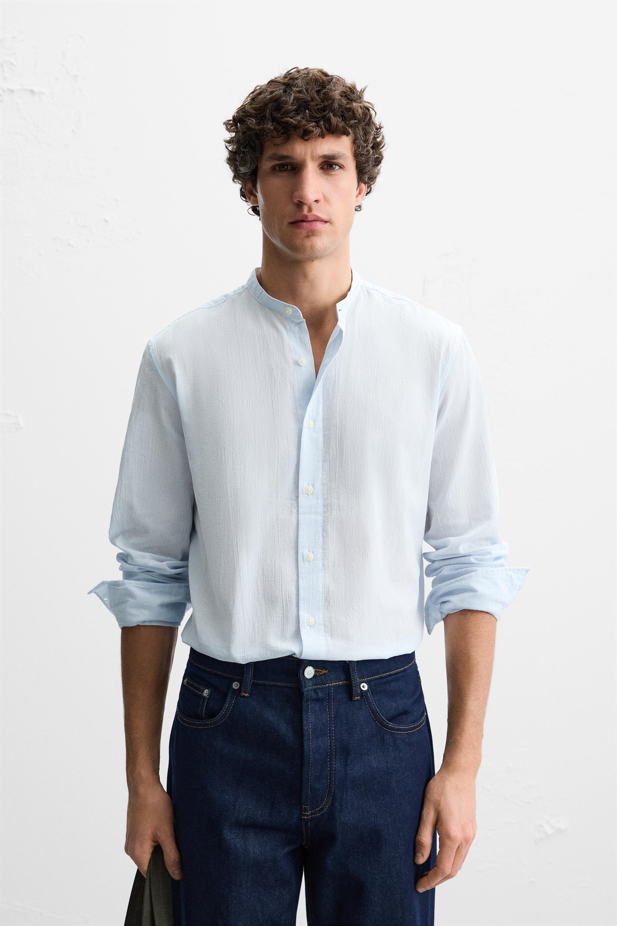 WRINKLED LOOK SHIRT - Brown | ZARA United States