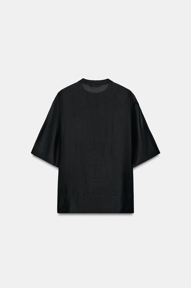 BLOUSE FLUIDE À MANCHES COURTES ZW COLLECTION - Noir de Zara - Image 5