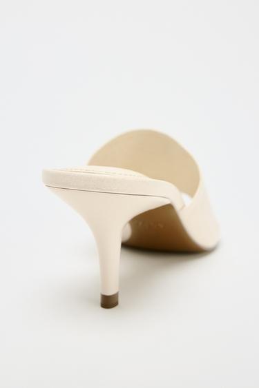 LEATHER MULES - White by Zara - Image 5