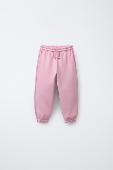 PANTALÓN JOGGER LISO - Rosa de Zara - Imagen 0