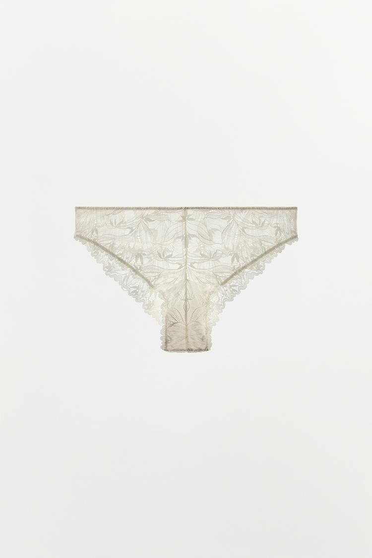 LACE PANTIES — Ecru
