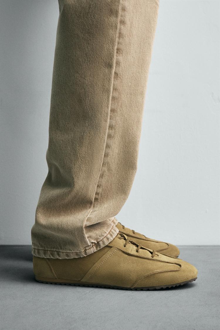 ZAPATILLA PIEL LIMITED EDITION Marrón Arena ZARA España
