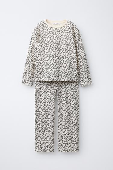 AGES 6-14 / ANIMAL PRINT PYJAMAS - Ecru by Zara - Image 0